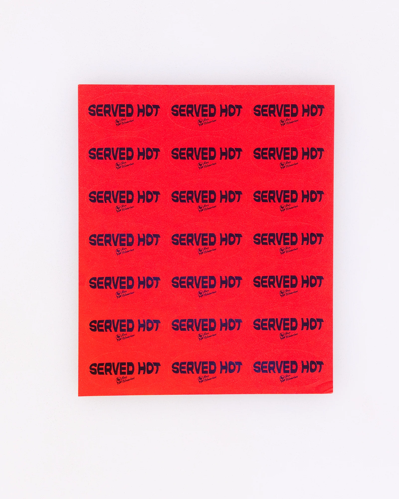 21pc "Served Hot" Red Sticker Sheet - Image 5