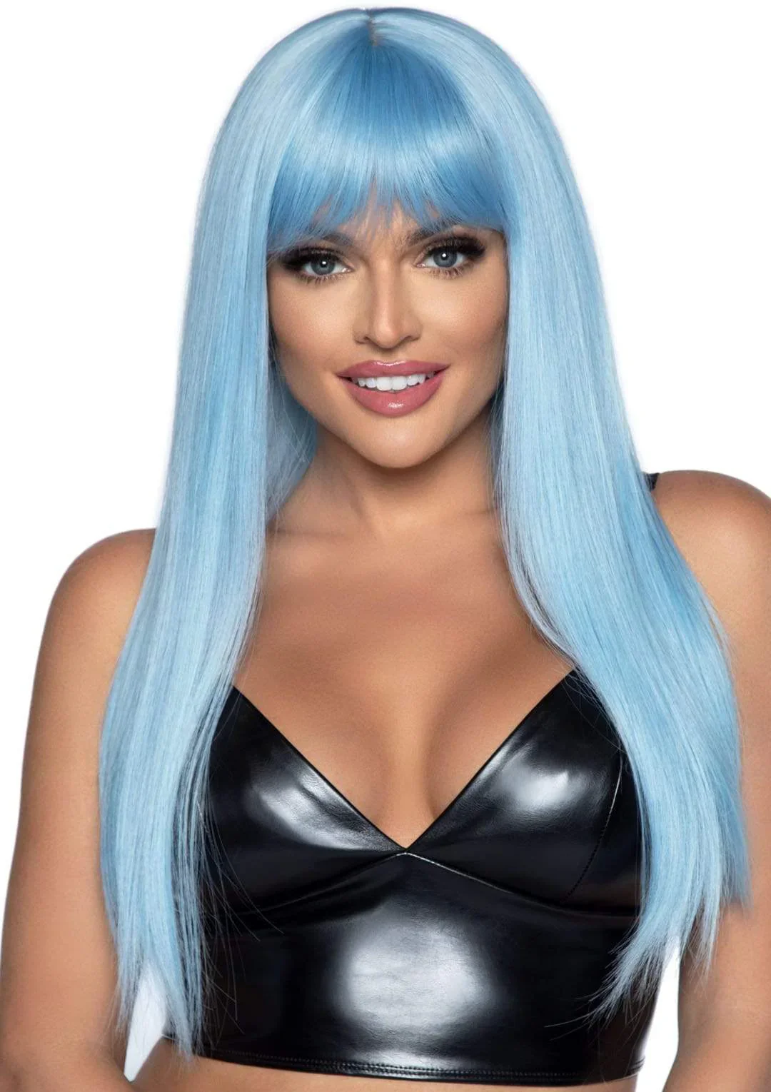24" Women's Straight Wig with Bangs - Image 7