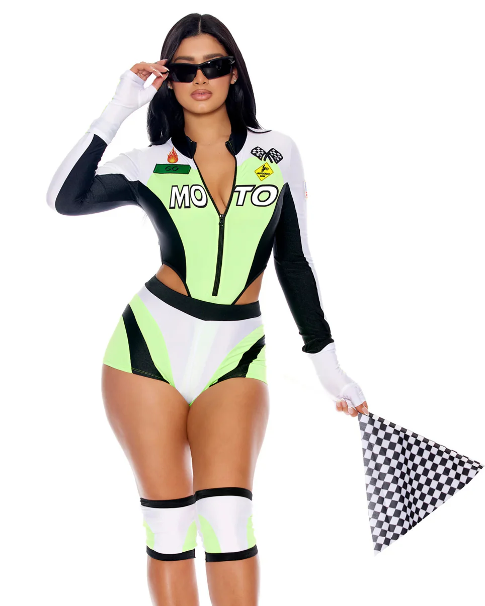 5pc Green Moto Mami Costume - Image 7