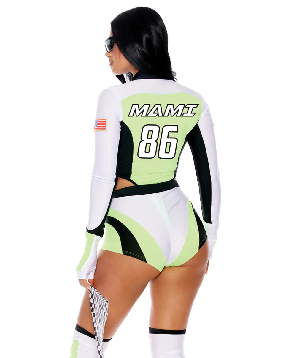 5pc Green Moto Mami Costume - Image 8