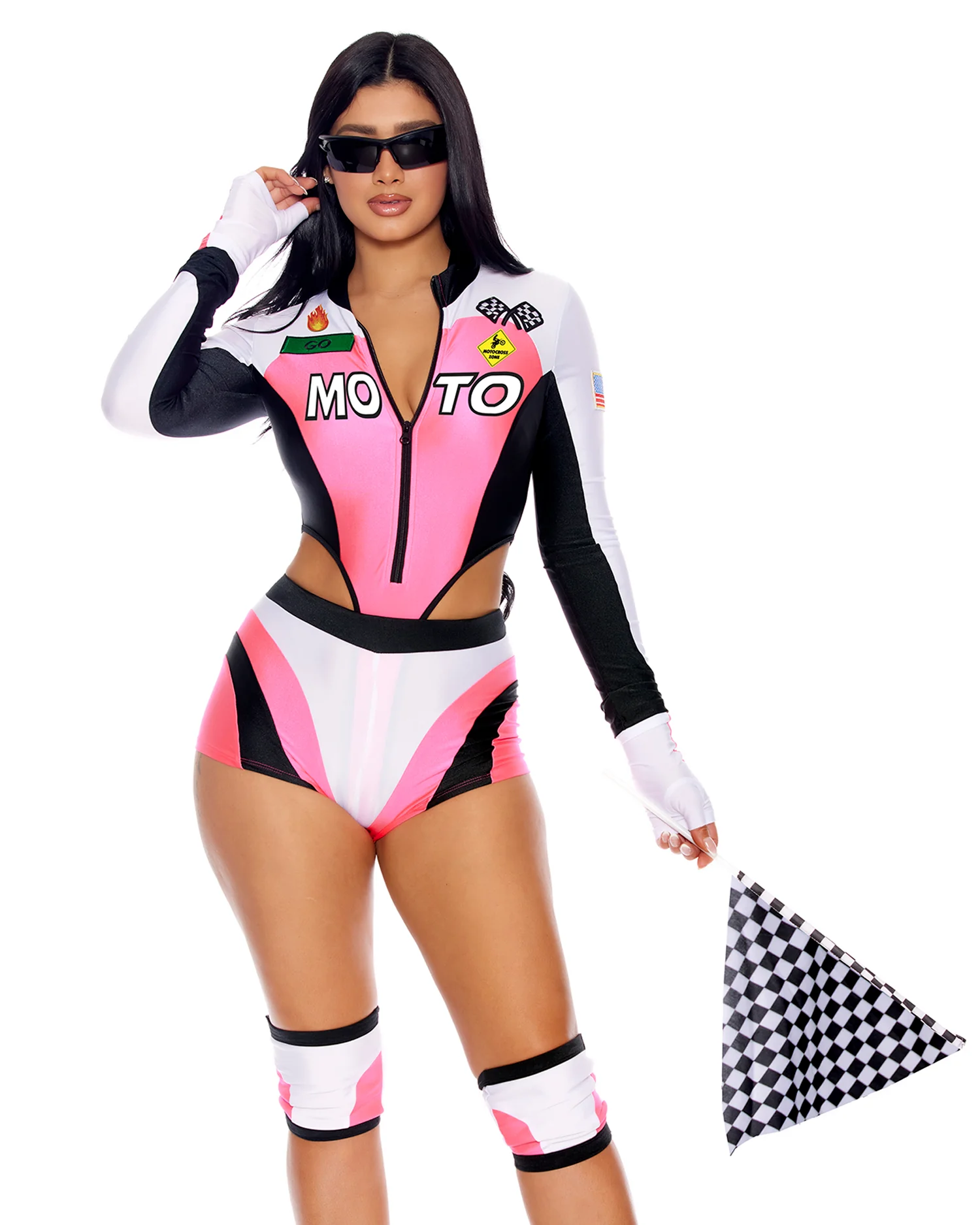 5pc Pink Moto Mami Costume - Image 12