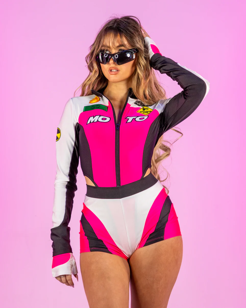 5pc Pink Moto Mami Costume - Image 8