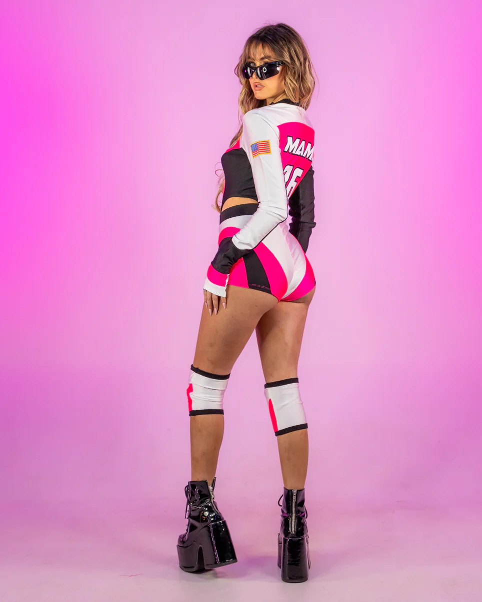 5pc Pink Moto Mami Costume - Image 9