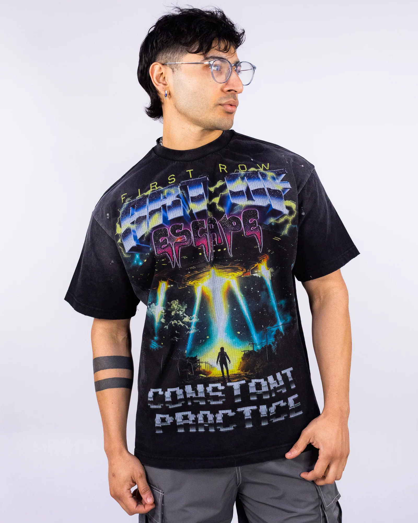Art Of Escape Tour Men's Black Washed Tee - Image 3