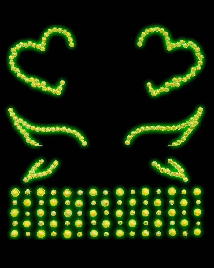 Ayla Glow In The Dark Face Jewels - Image 2