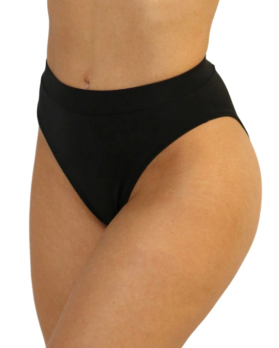 Black Cheeky High-Cut Bottoms - Image 5