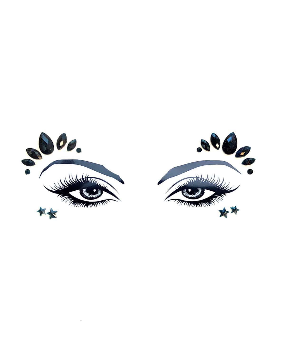 Black Magic Pixie Crystal Face Jewel - Image 2