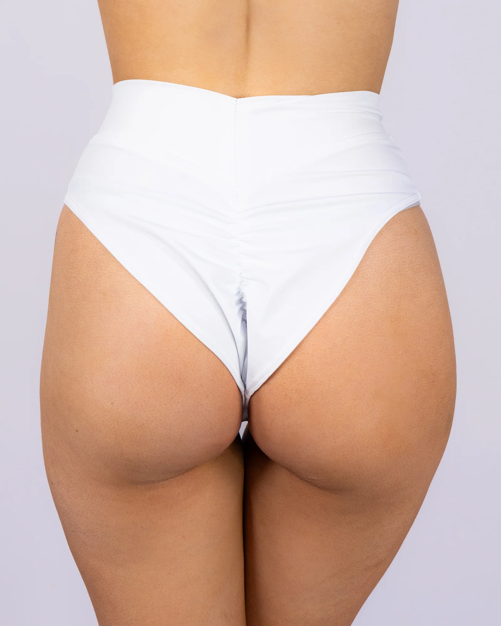 Solid Scrunch Back Women's Booty Shorts - Image 4