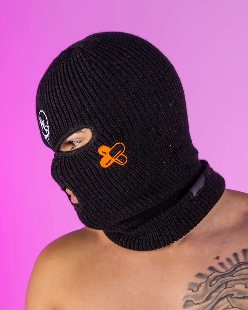 Black Savage Raver Red Pill Ski Mask - Image 3