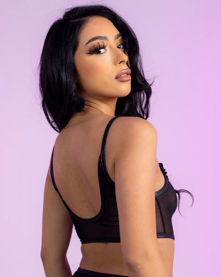 Black Spectrum Ruffle Tank Top - Image 2