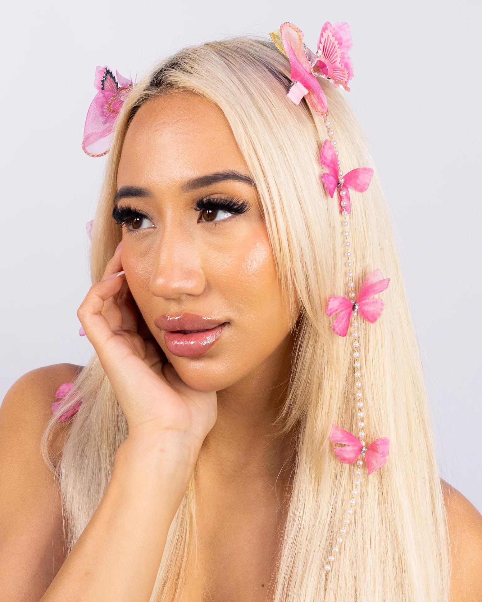 Cascading Butterflies Women's Hairclips