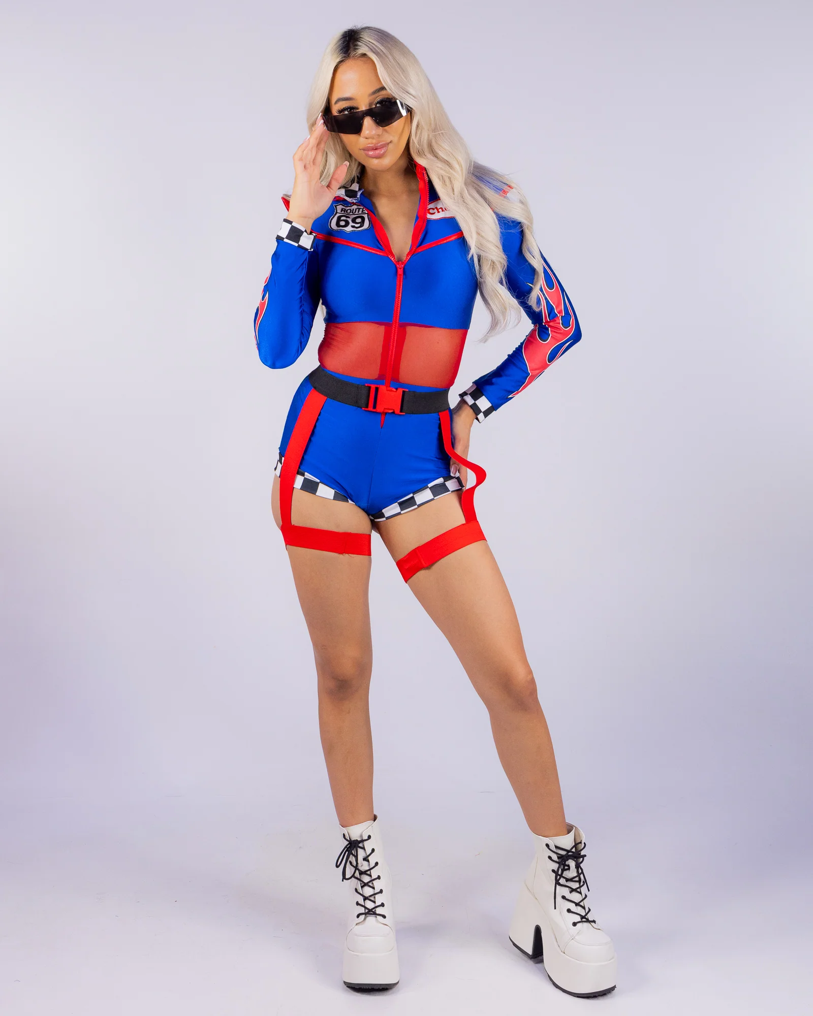 Cherry Bomb Racer Women's 2pc Costume - Image 4