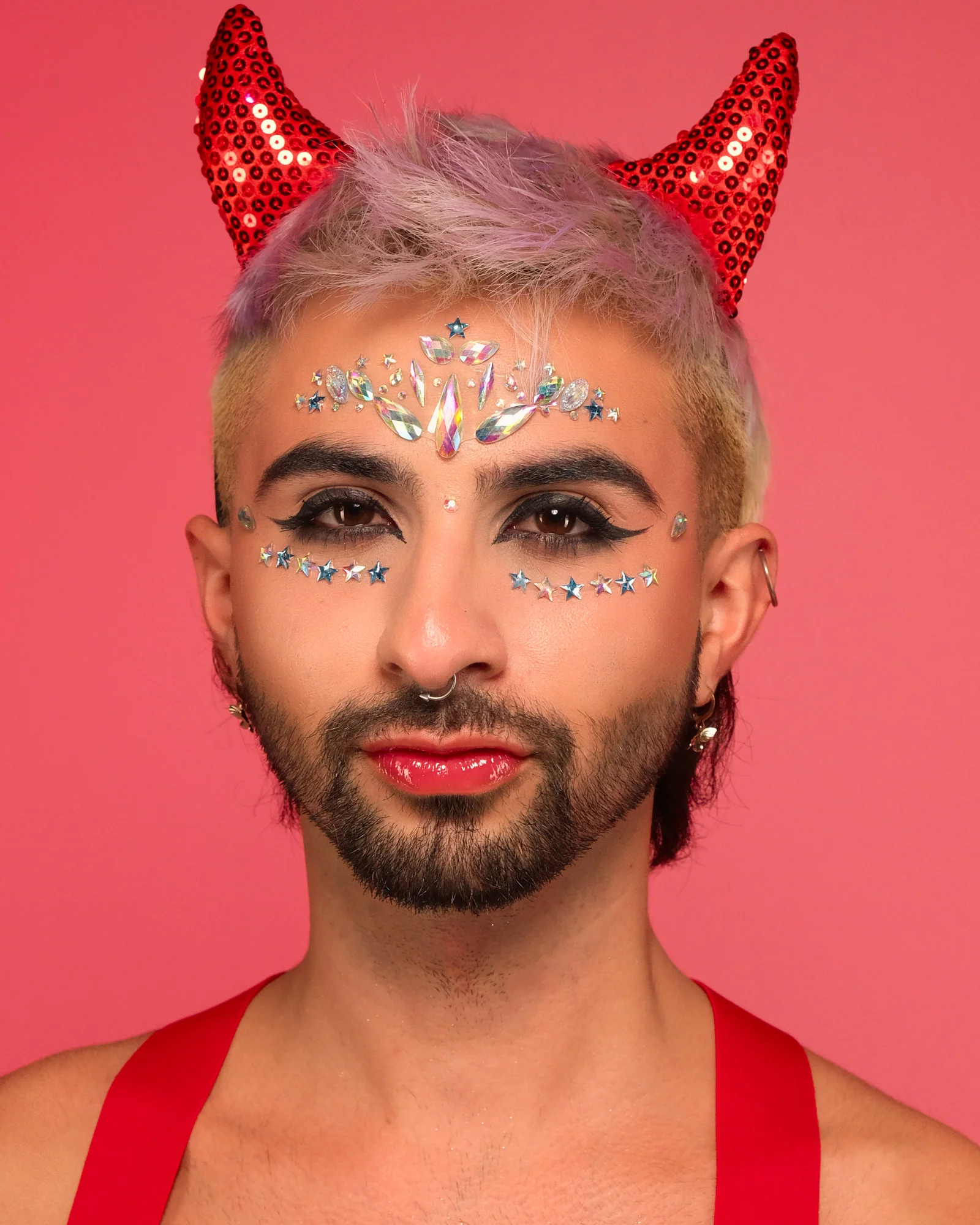 Devil Horns Sequin Headband - Image 3