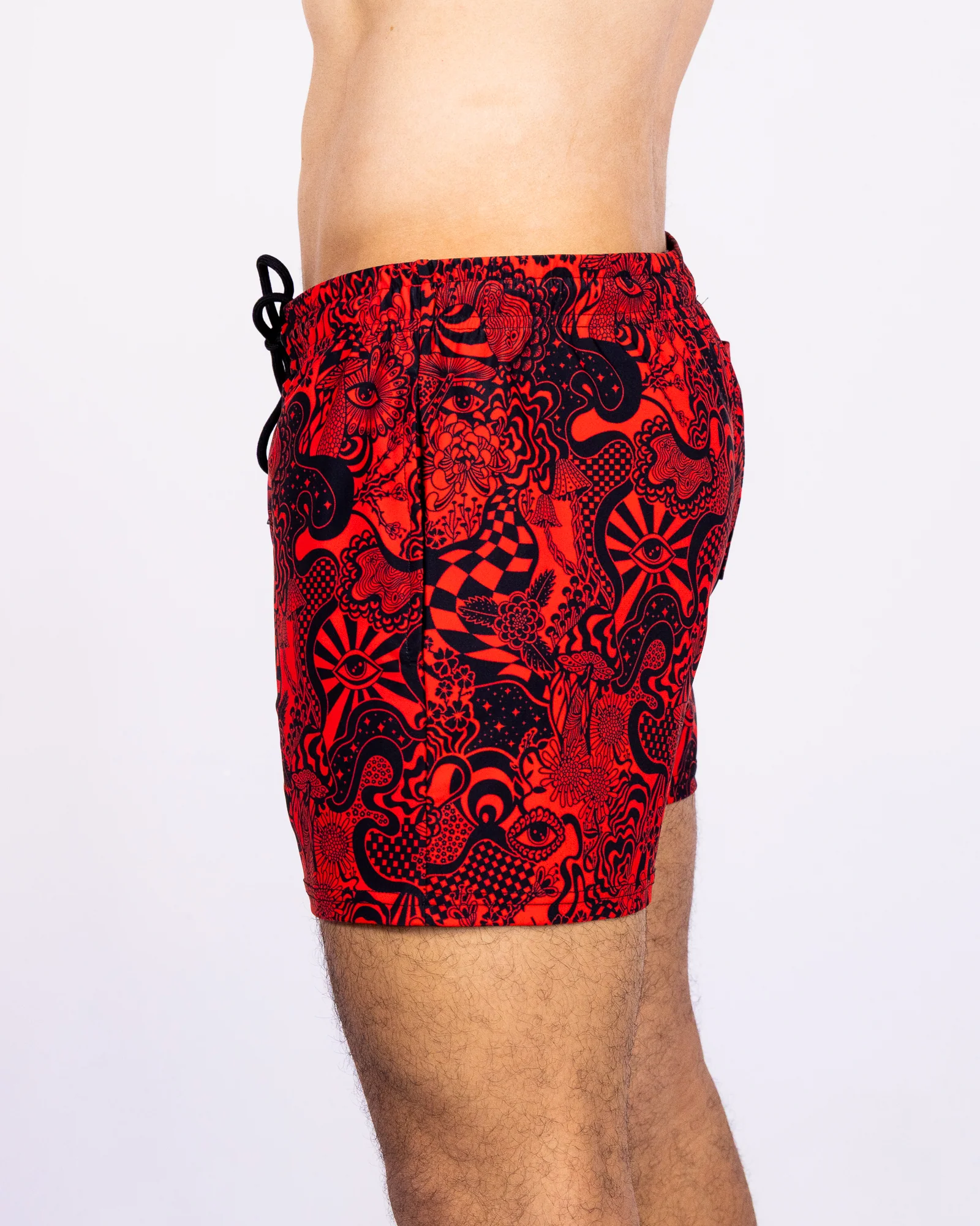 Crimson Zenith Men's Drawstring Shorts - Image 5