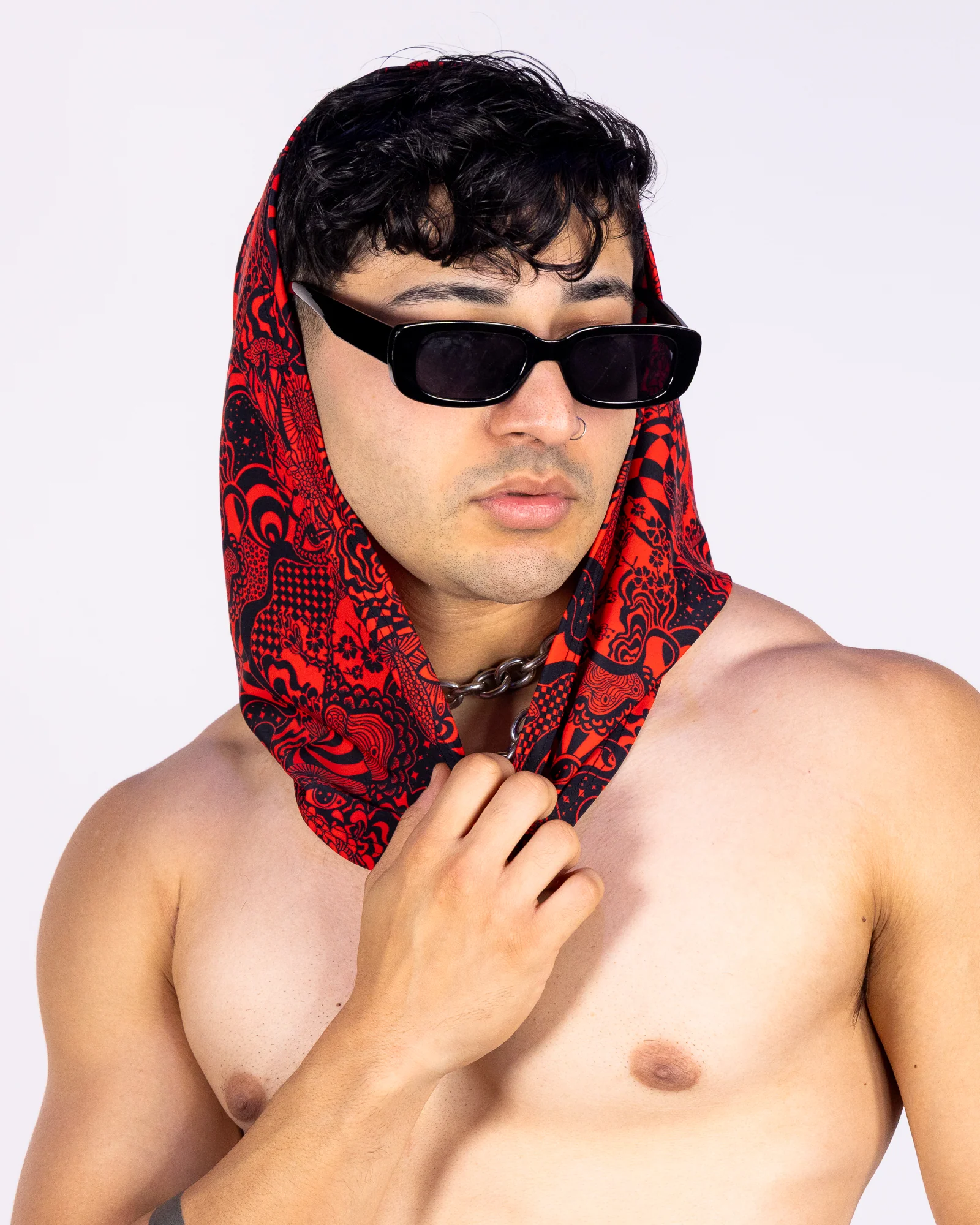 Crimson Zenith Unisex Hood - Image 4
