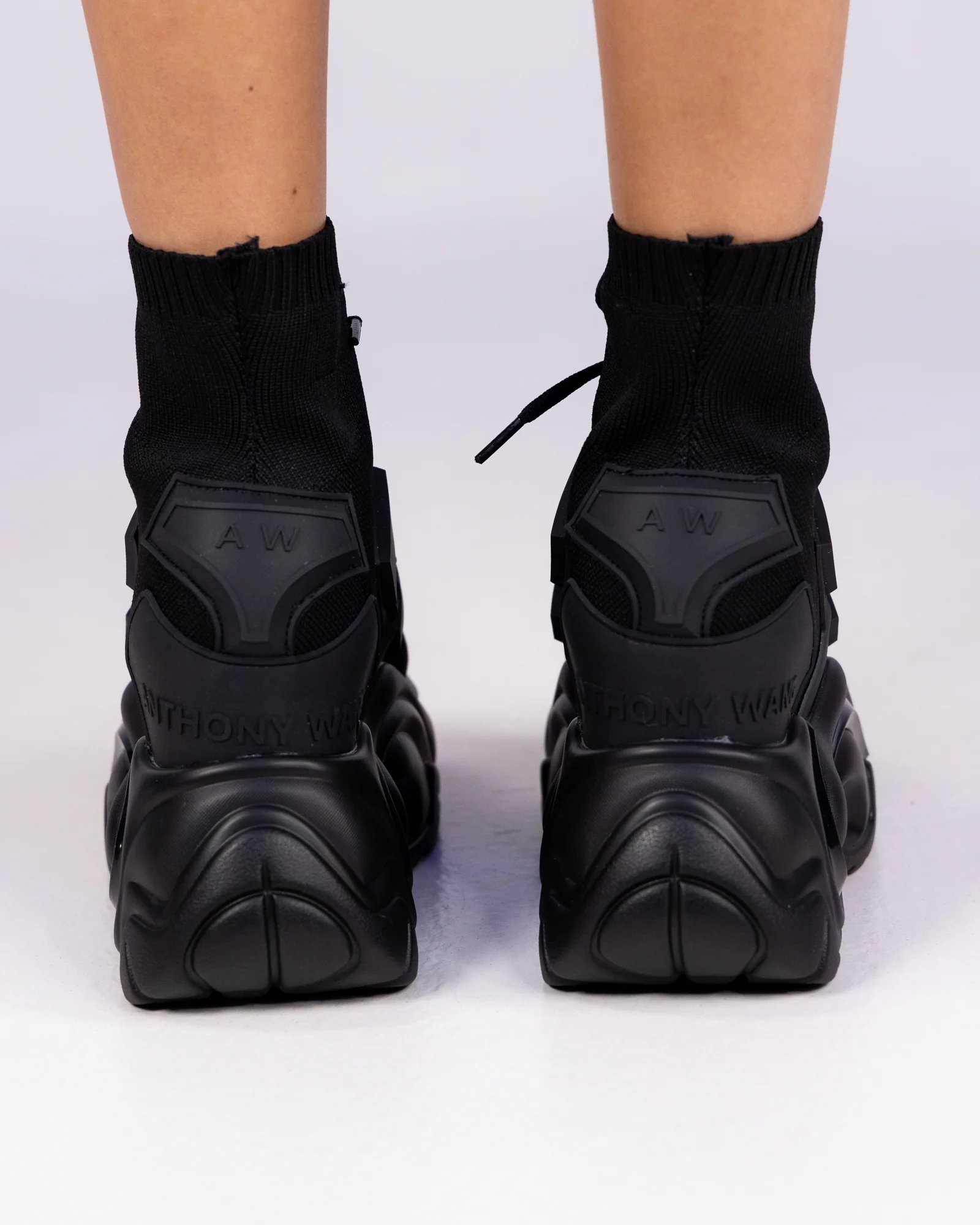 Cutting Edge Women's Black Wedge Sneakers - Image 3