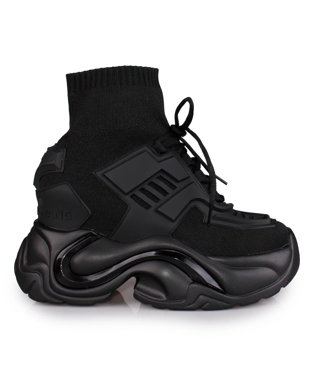 Cutting Edge Women's Black Wedge Sneakers - Image 5