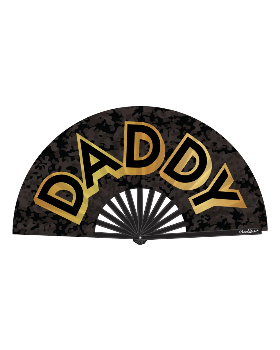 DADDY Unisex Black Folding Fan