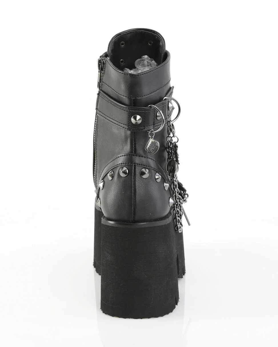 Demonia Ashes Chains & Charms Women's Black Platform Boot - Image 10