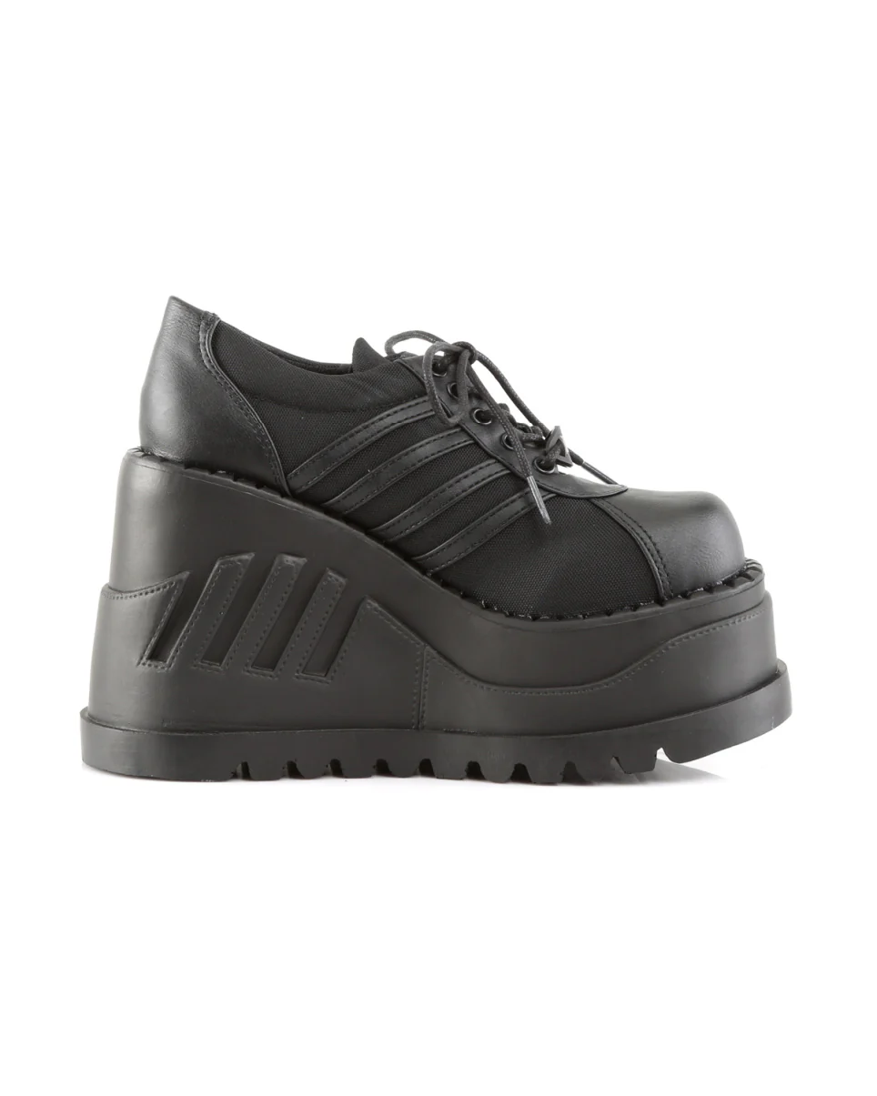 Demonia Stomp Women's Oxford Black Platforms - Image 9