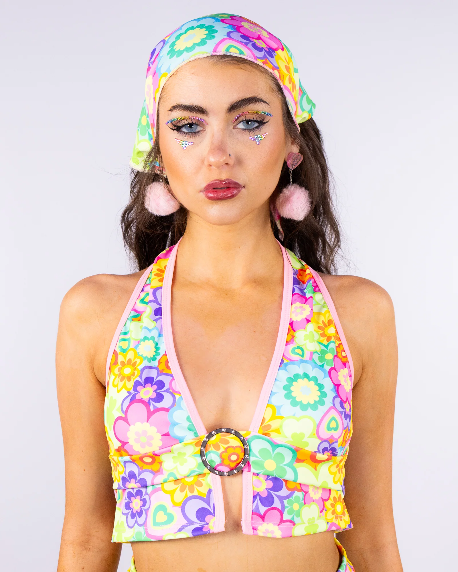 Flower Power Women's Buckle Halter Top - Image 3
