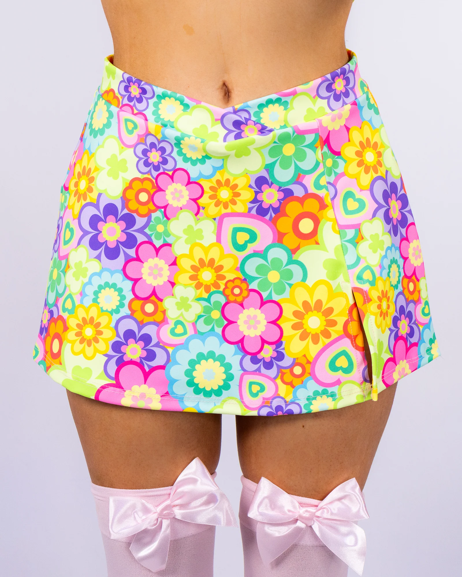 Flower Power Women's Slit Skirt - Image 3