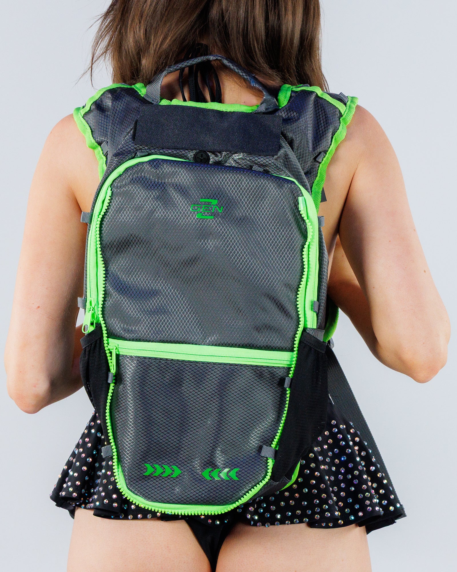 Gen Z Radiant Neon Gunmetal Backpack - Image 3