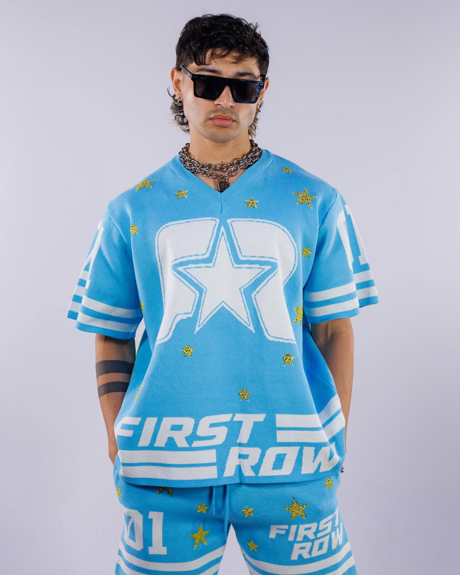 Get A Gold Star Men's Blue Sweater Tee