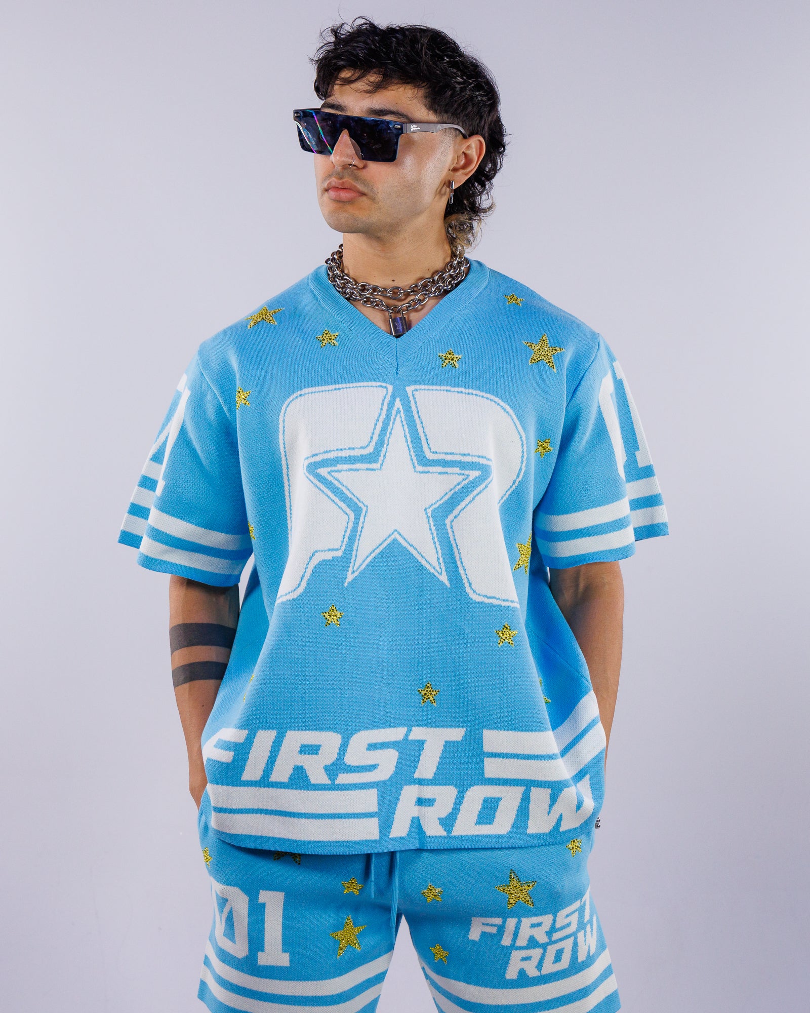 Get A Gold Star Men's Blue Sweater Tee - Image 3