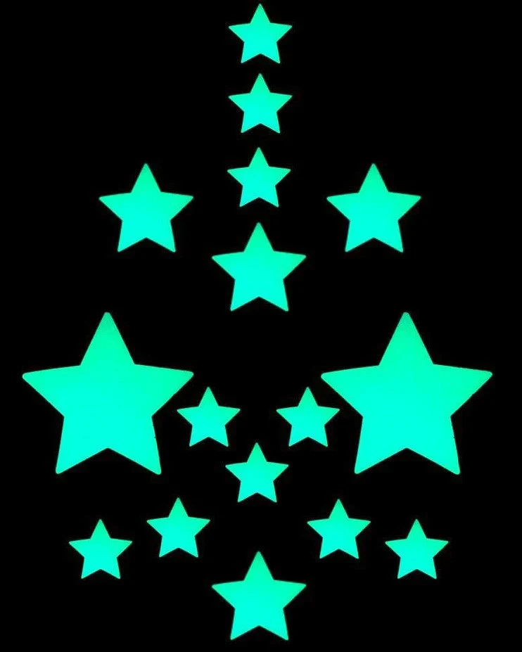 Glow In The Dark Starry Nights Nipple Sticker Top - Image 2