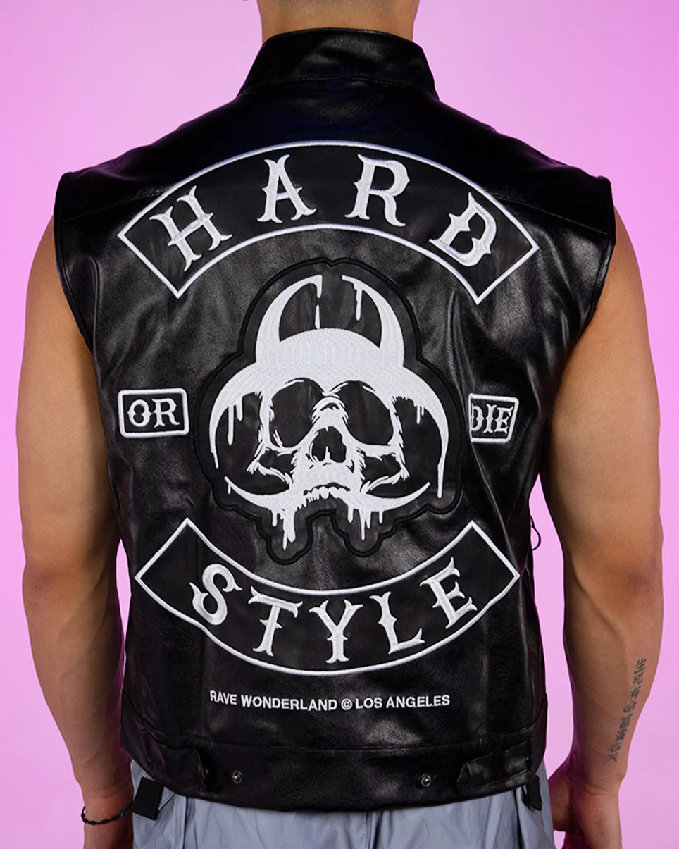 Hardstyle Biohazard Gang Lives On Motorcycle Vest - Image 5