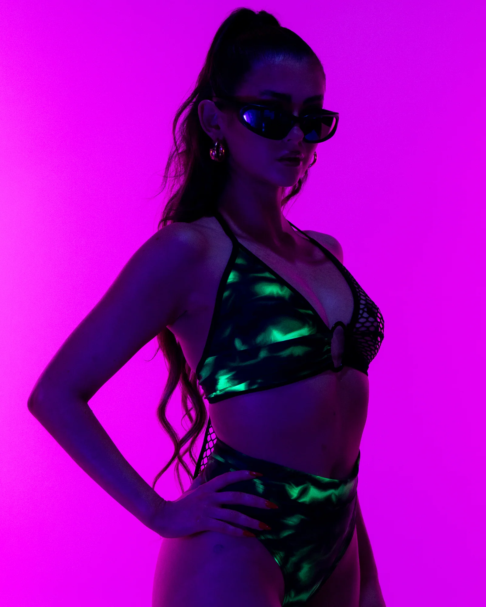 Hypno Haze Women's Fishnet O-Ring Halter Top - Image 4