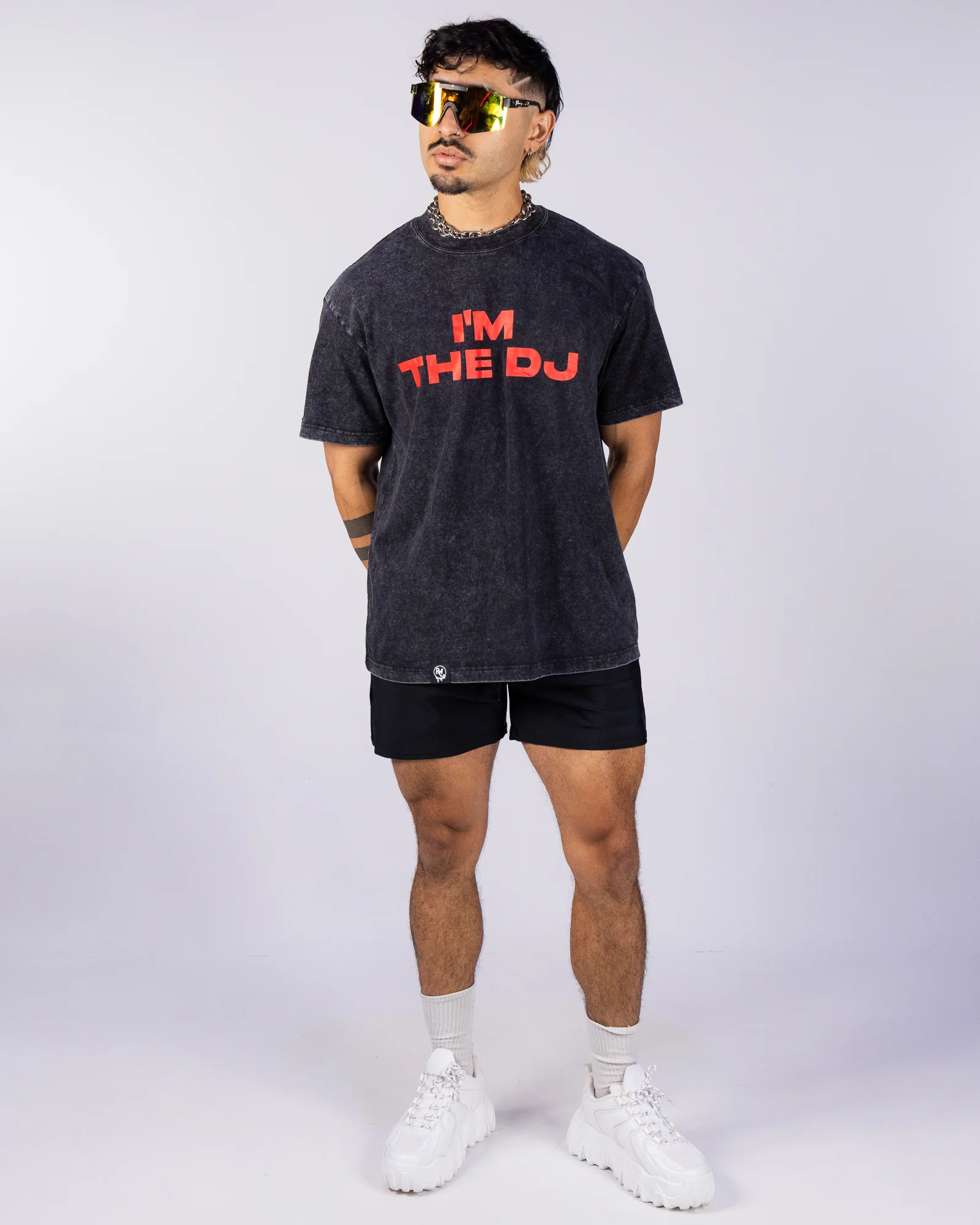 I'm The DJ Men's Black/Red T-Shirt - Image 2