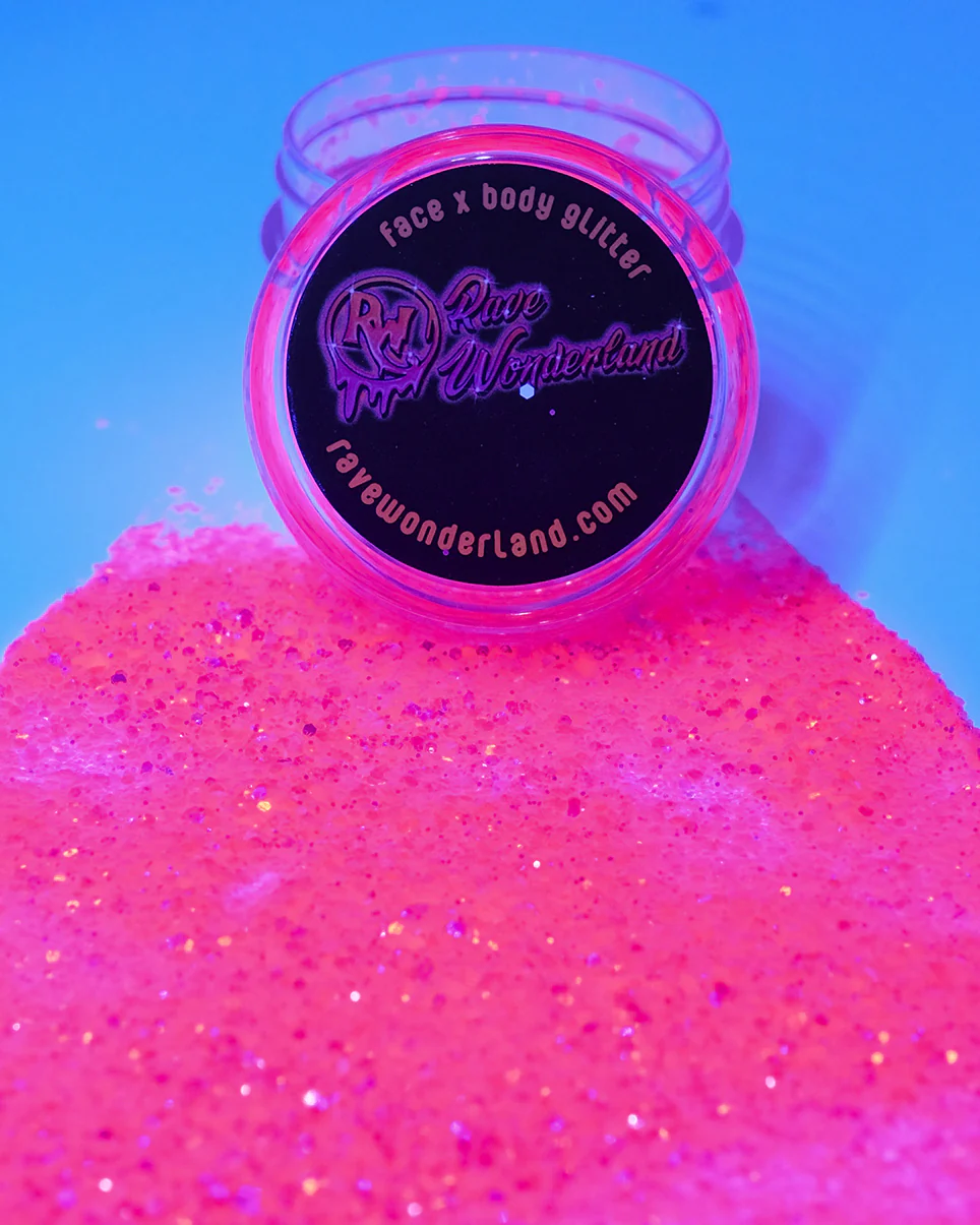 Kandi Pink Black Light Reactive Glitter - Image 2