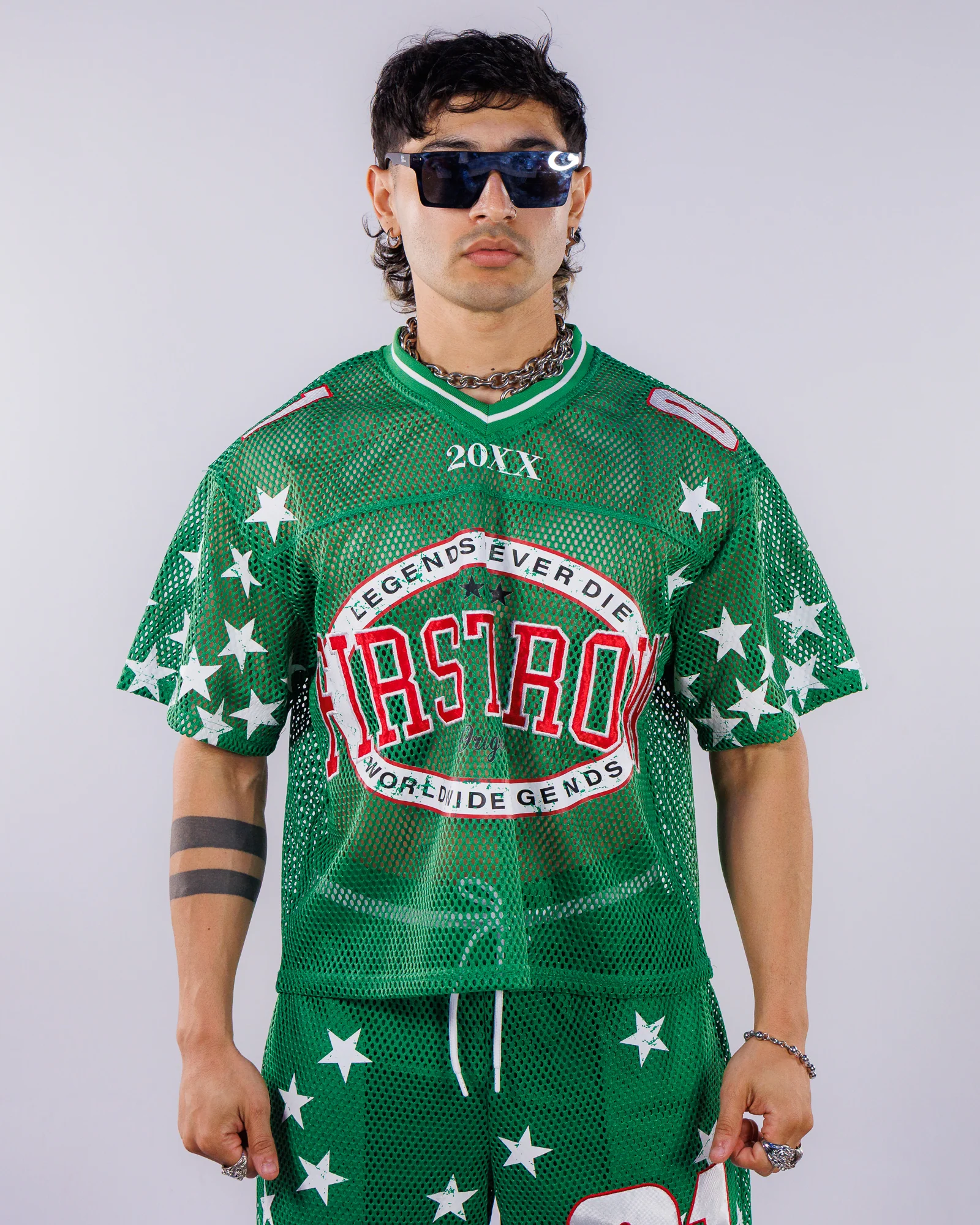 Legends Never Die Men's Green Football Jersey