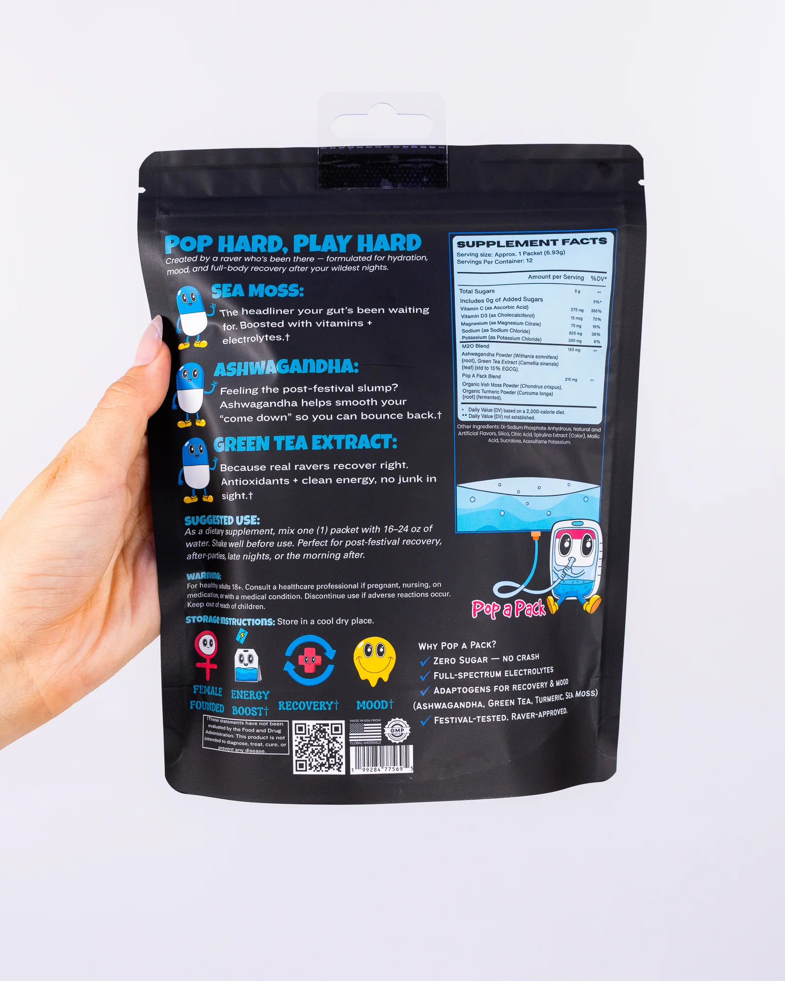 M2O Pop A Pack - Electrolyte Drink Mix (12 Pop Packs) - Image 4