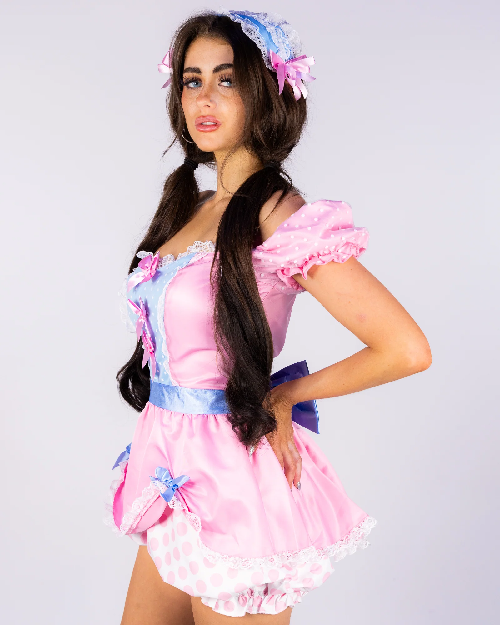 Miss Bo Peep 3pc Women's Romper Costume - Image 4