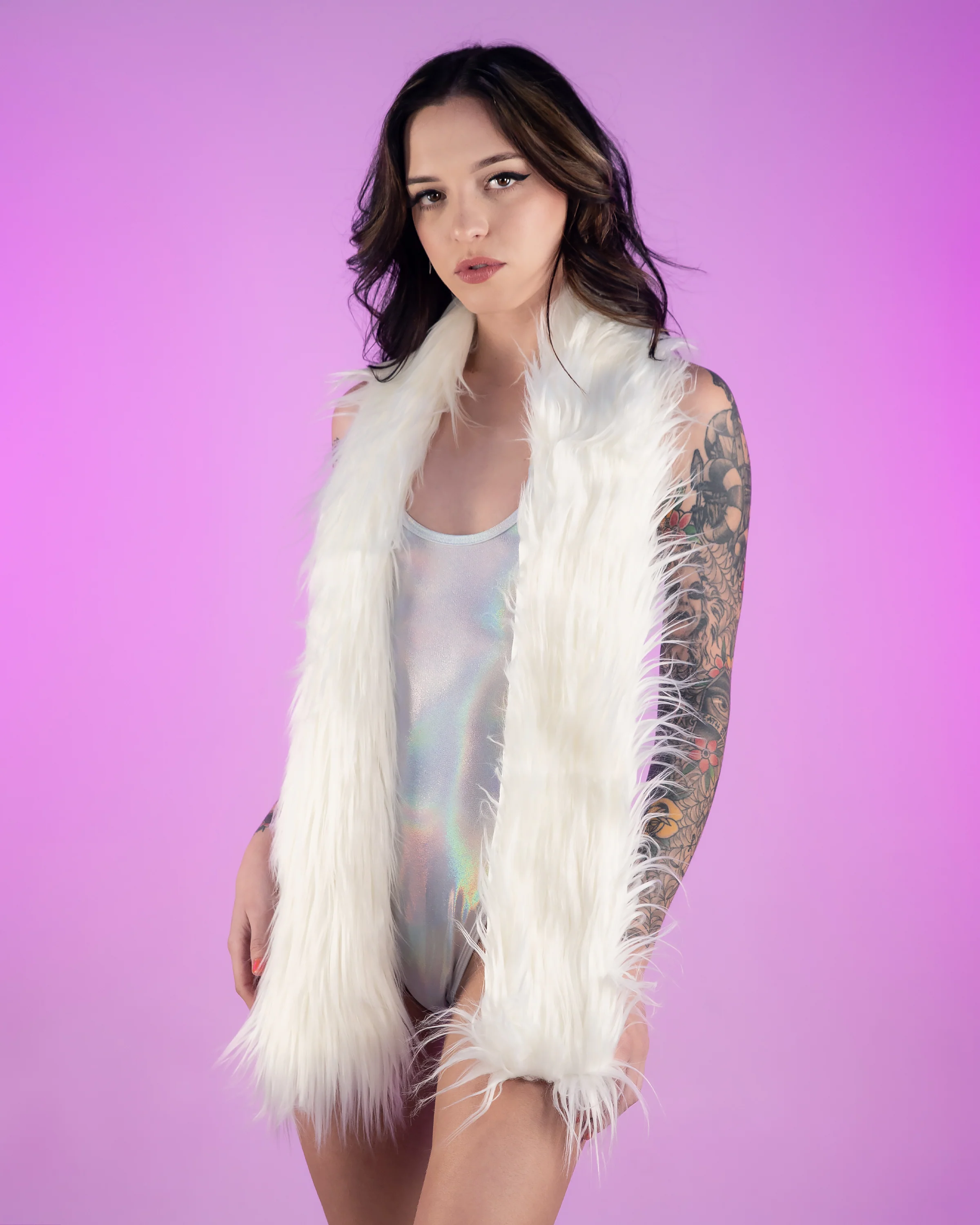 Multi-Color LED Faux Fur Boa - Image 2