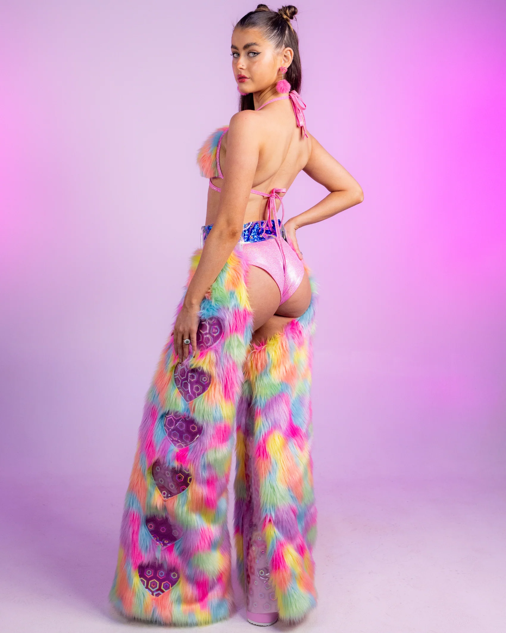 Neon Dreams Faux Fur Top - Image 8
