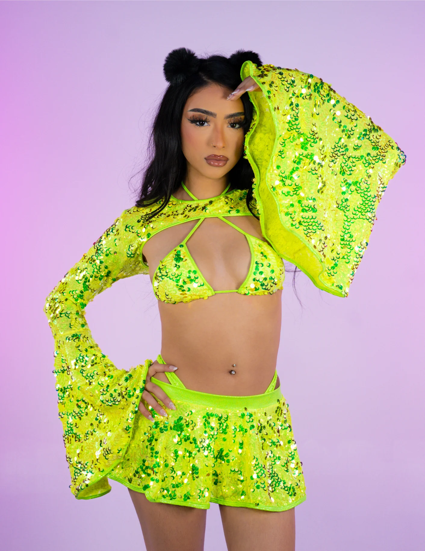 Neon Sequin Disco Shrug - Image 6