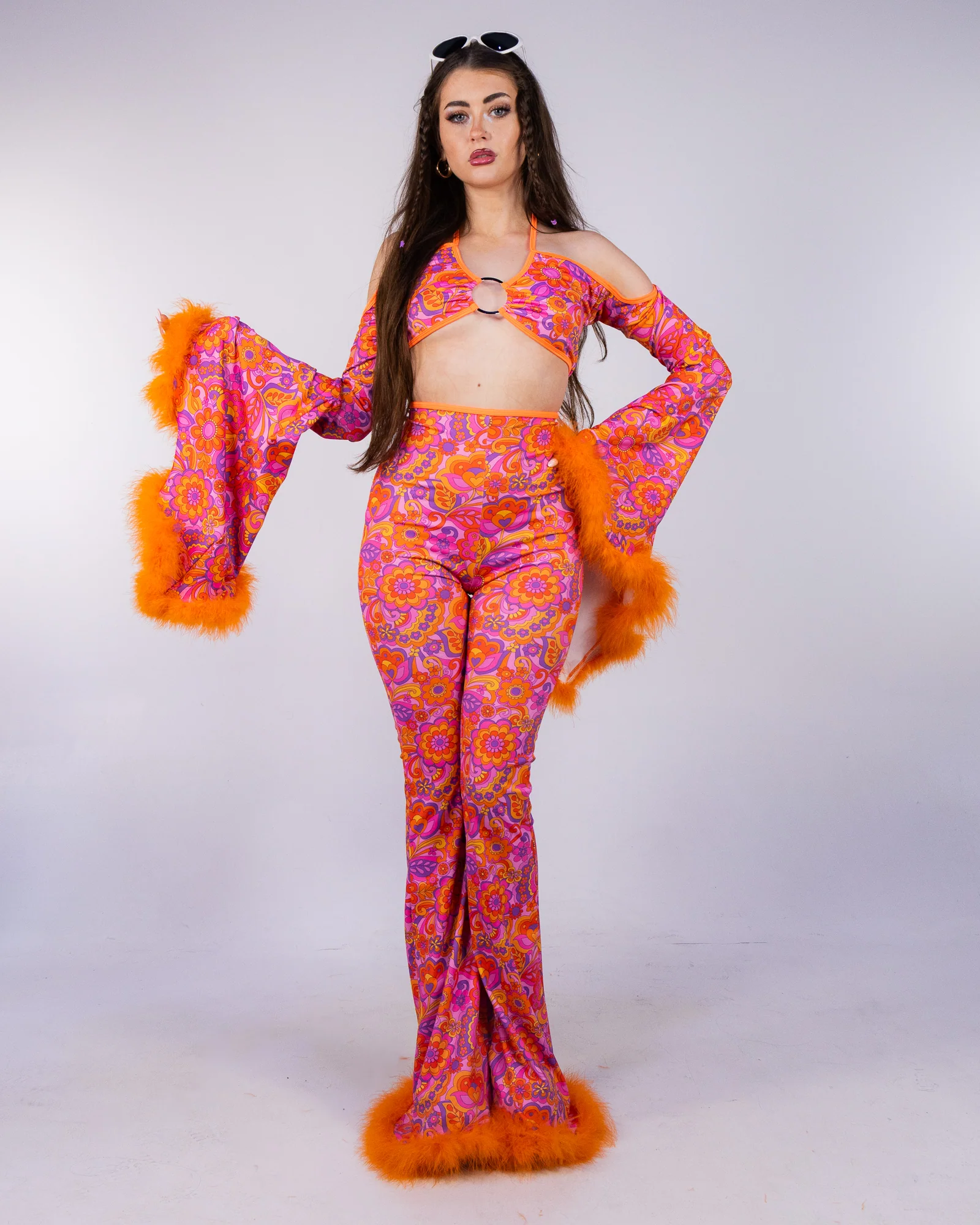 Orange Paisley Daze Bell Bottom Pants - Image 2