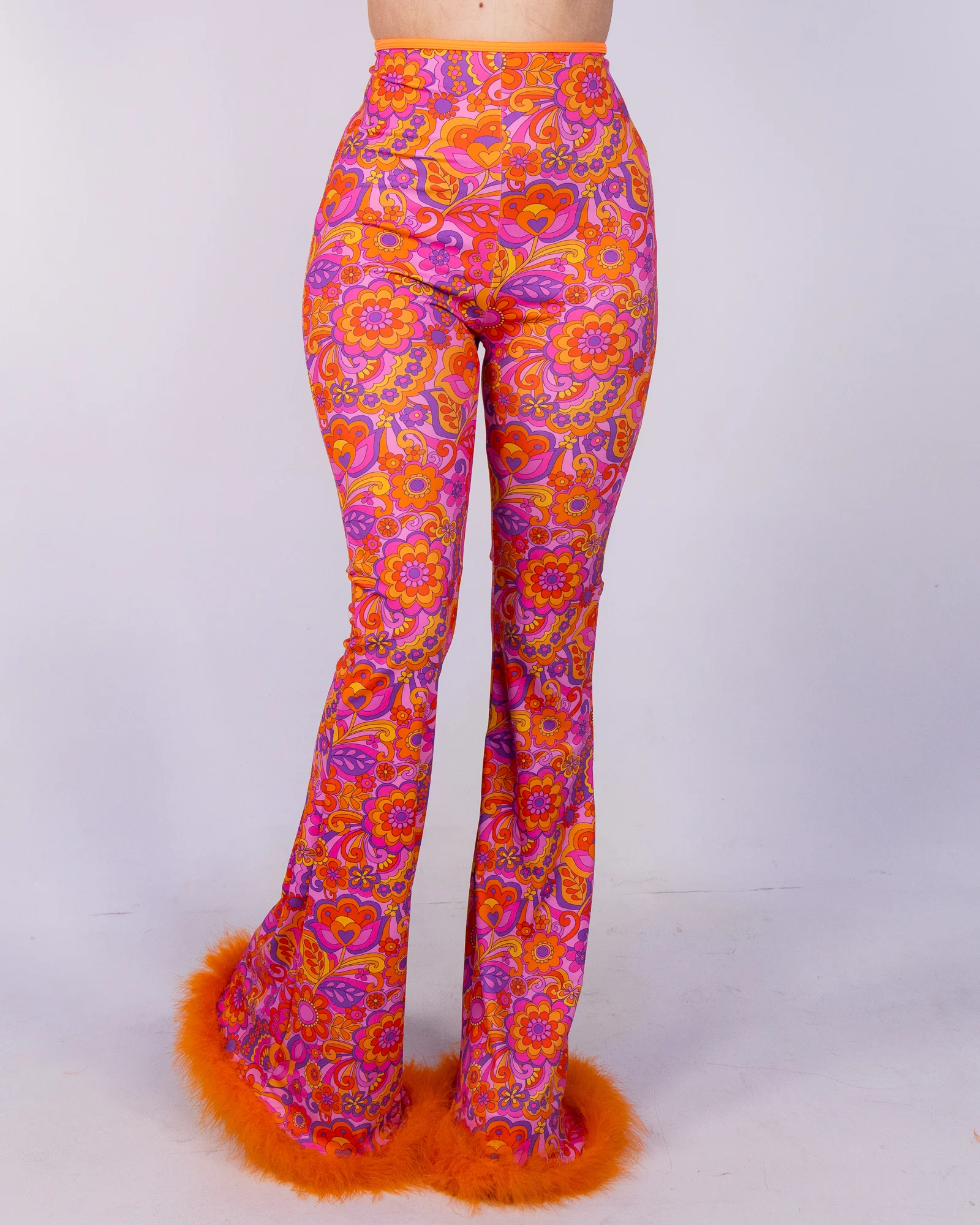 Orange Paisley Daze Bell Bottom Pants - Image 3