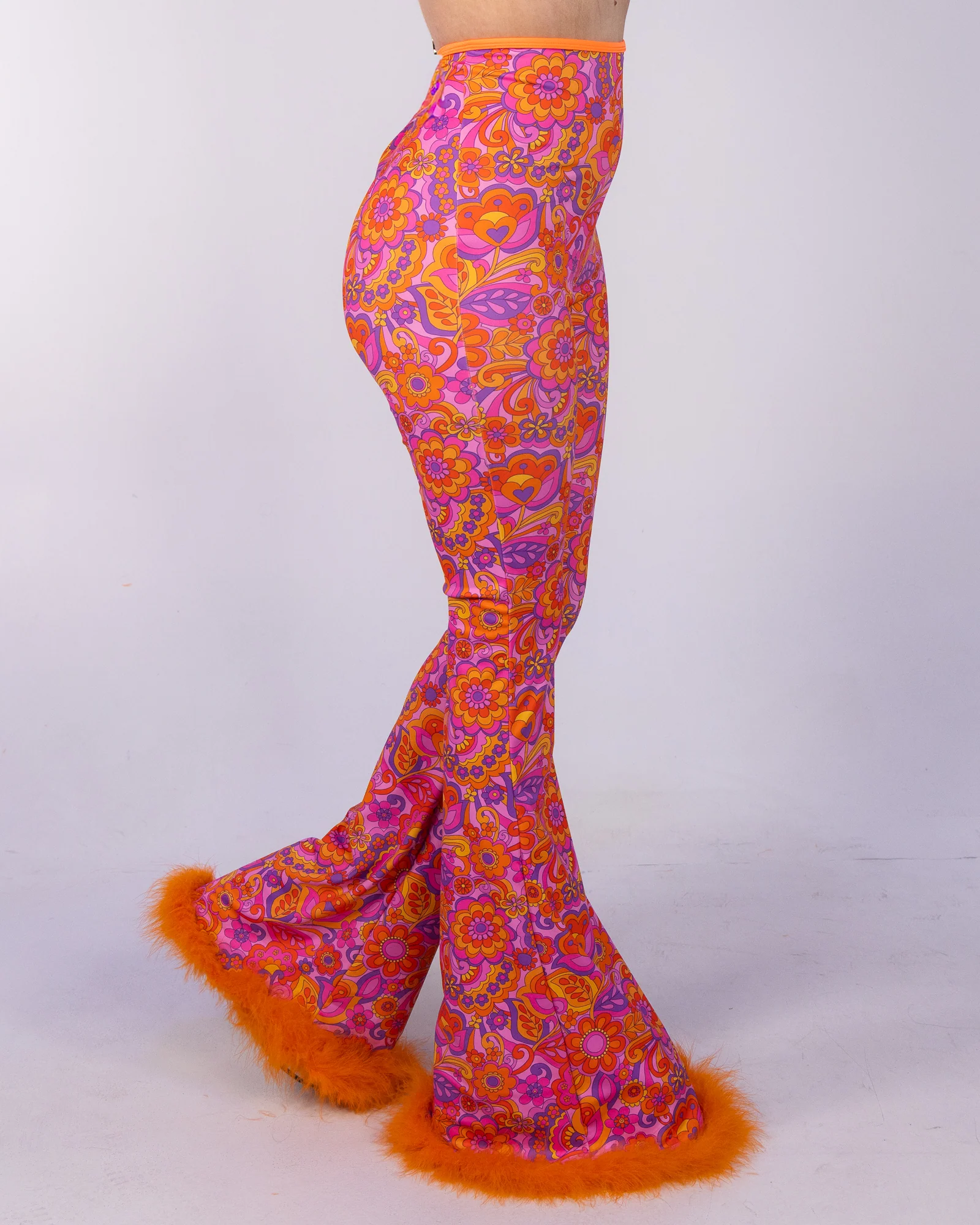Orange Paisley Daze Bell Bottom Pants - Image 4