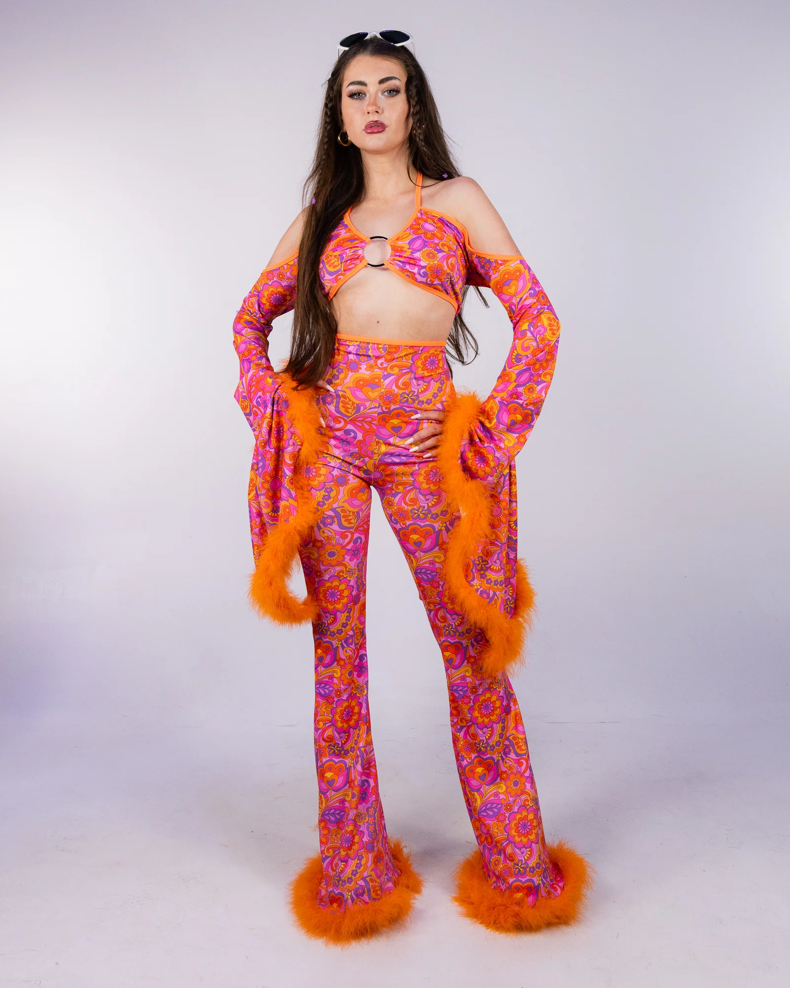 Orange Paisley Daze Bell Bottom Pants - Image 6