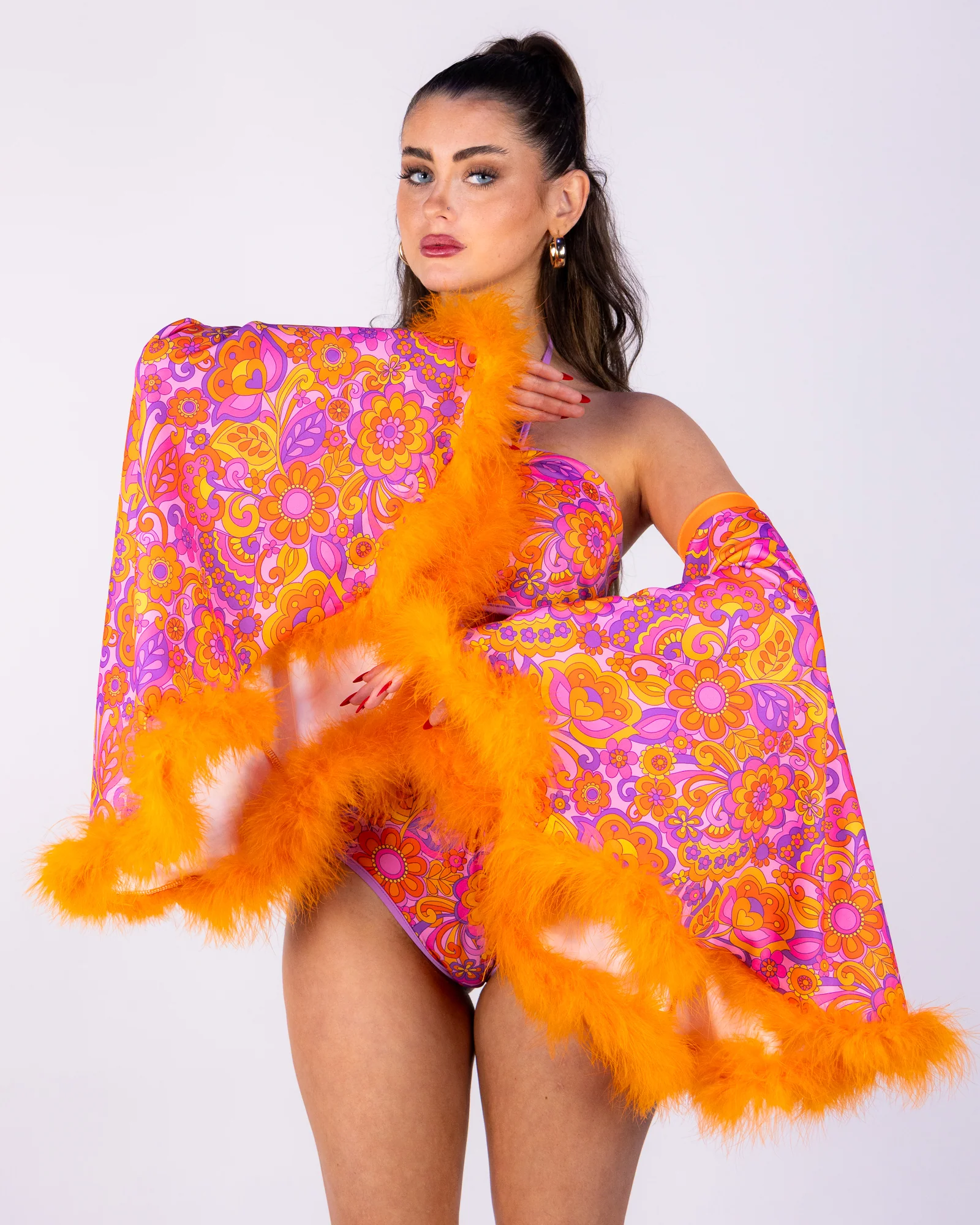 Orange Paisley Daze Arm Sleeves