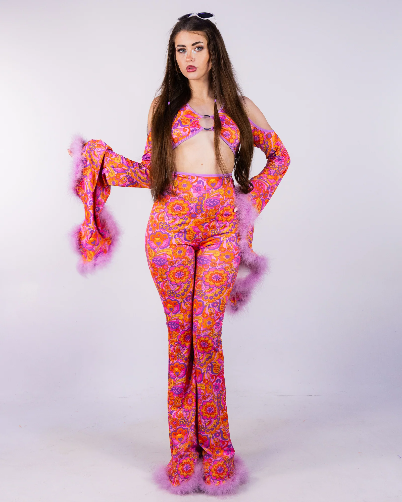 Lavender Paisley Daze Bell Bottom Pants - Image 6