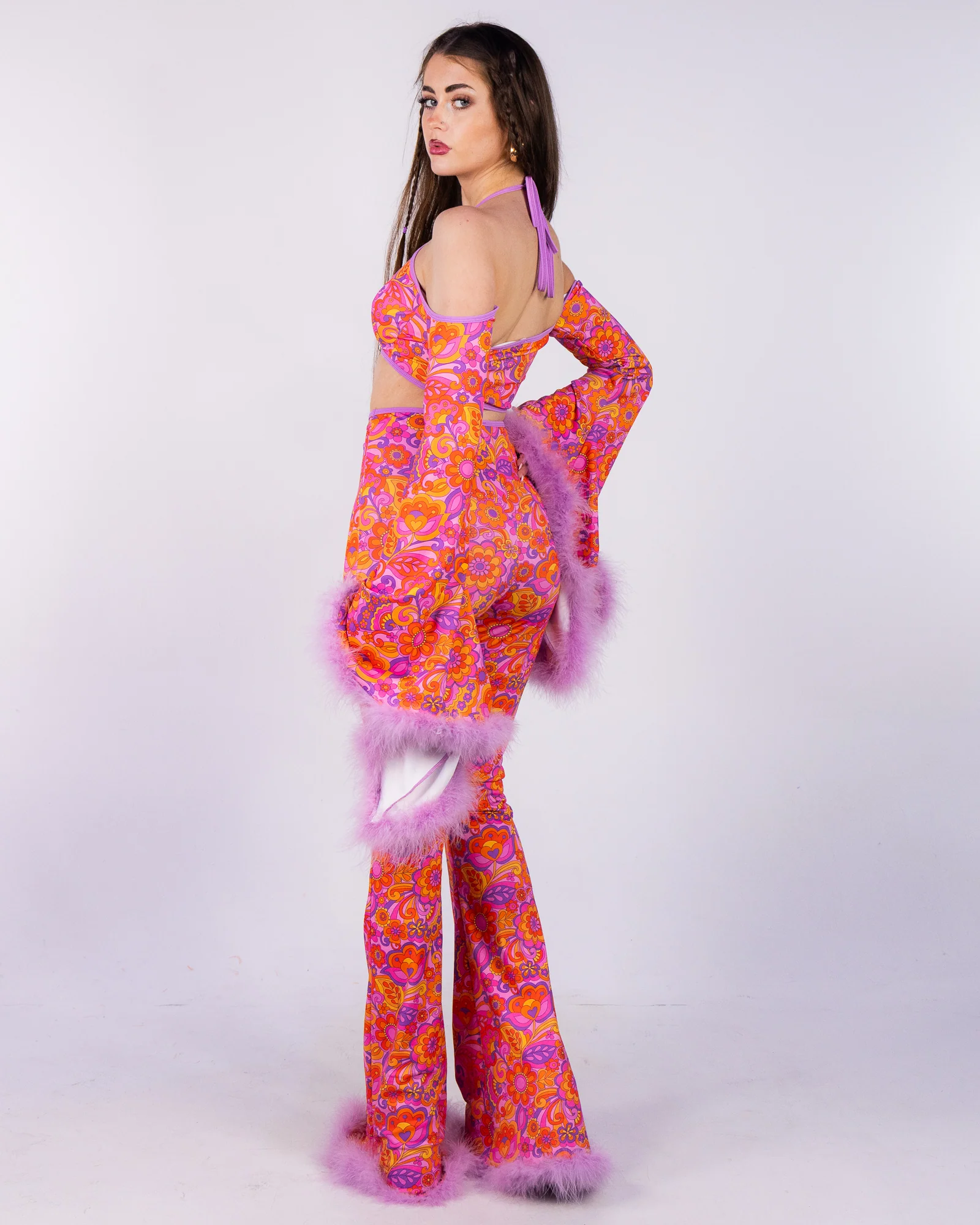 Lavender Paisley Daze Bell Bottom Pants - Image 7