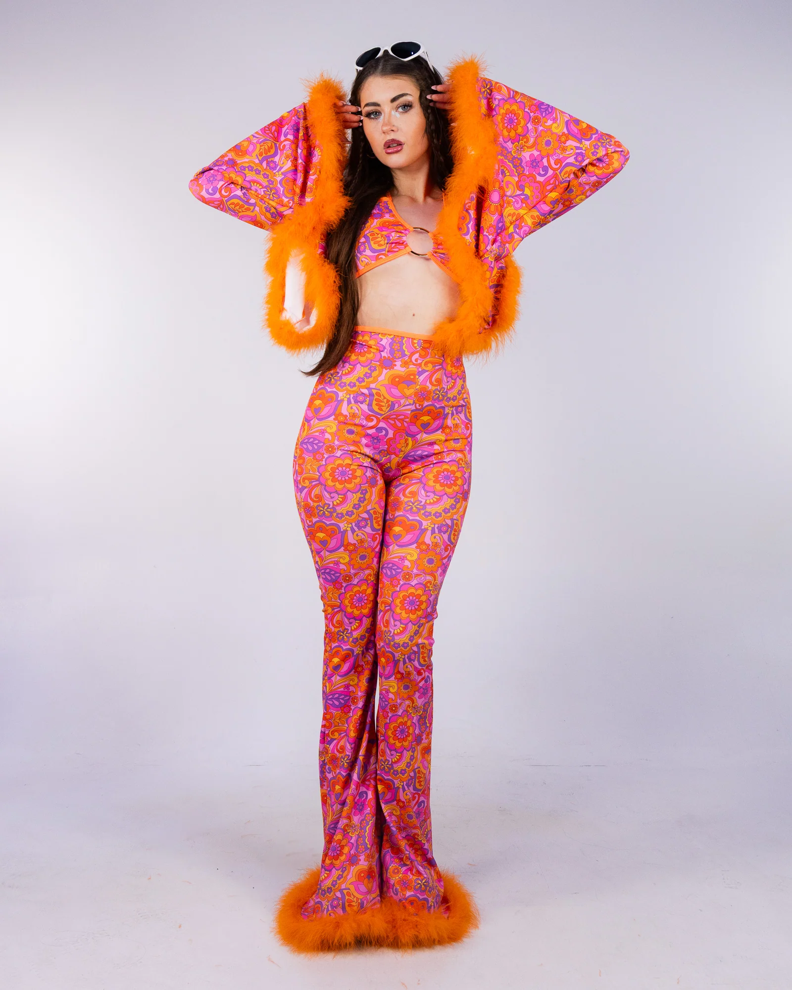 Orange Paisley Daze Bell Sleeve Halter - Image 5