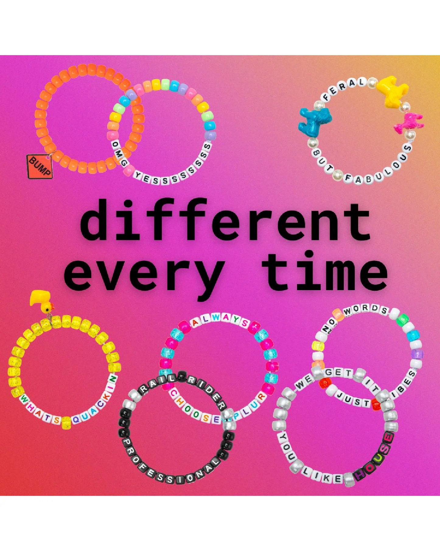 "Party Hard" 13pc Pre-Made Kandi Bracelets - Image 2
