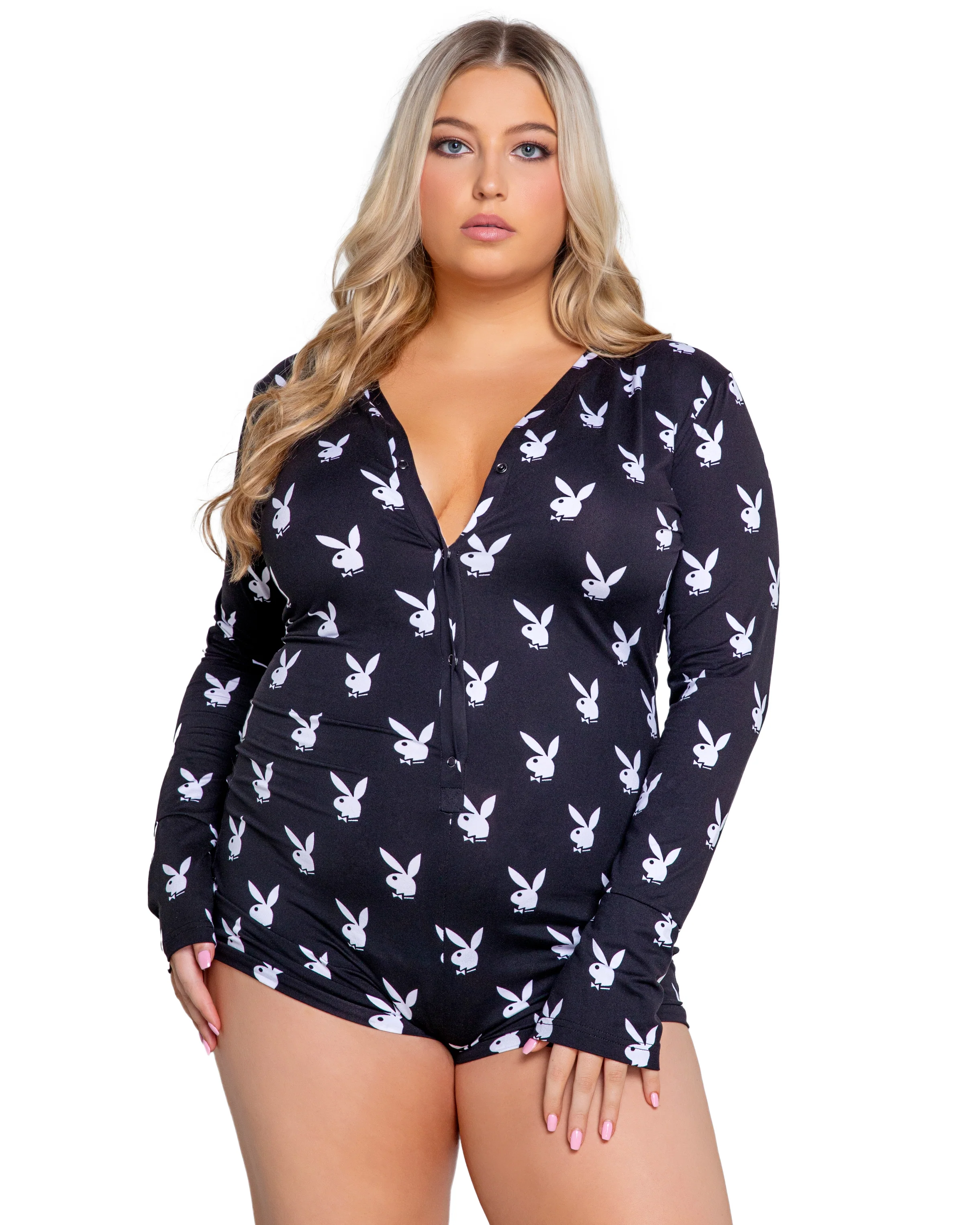 Playboy Black Slumber Bunny Romper - Image 6